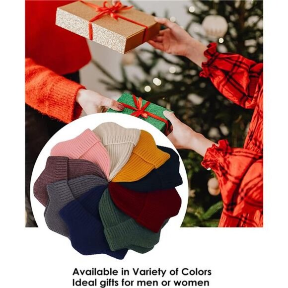 Womens Mens Beanie Hat Winter Hat with Earflaps, Fashionable Ski Skull Hat - Picture 7 of 7